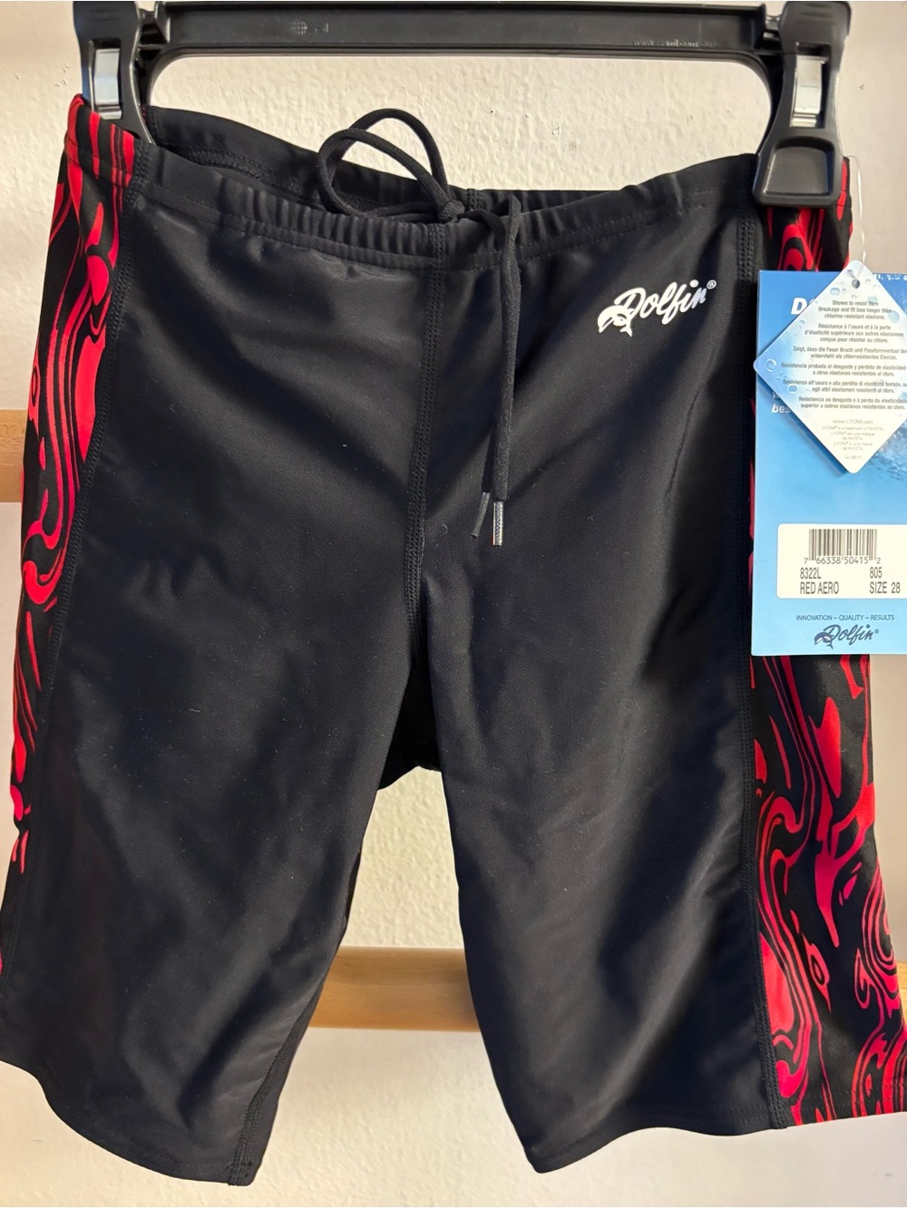 Dolfin Black Swimwear with White Logo